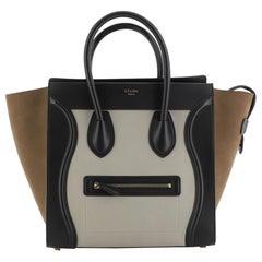 Used Tricolor Luggage Bag Leather Mini