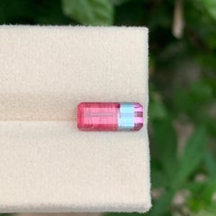 Tricolor Rare Tourmaline Gemstone Neon Pink Sky Blue Lavender Gem for Collection