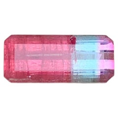 Tricolor Rare Tourmaline Gemstone Neon Pink Sky Blue Lavender Gem for Collection
