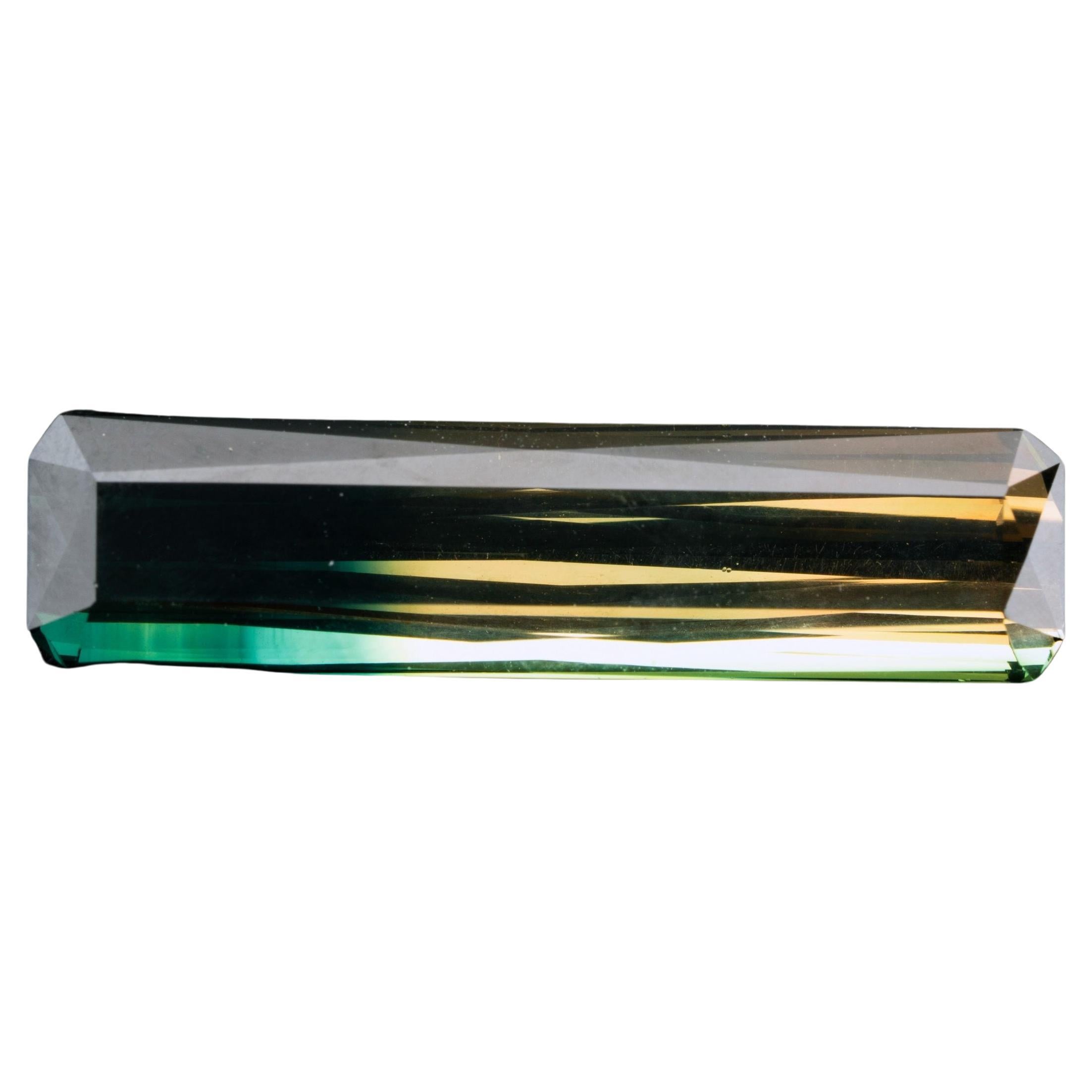 Tricolor Tourmaline 12.74 Carats Modified Cushion Cut From Brazil  For Sale