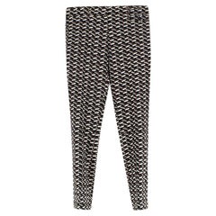 Tricolour Geometric Print Cigarette Pants