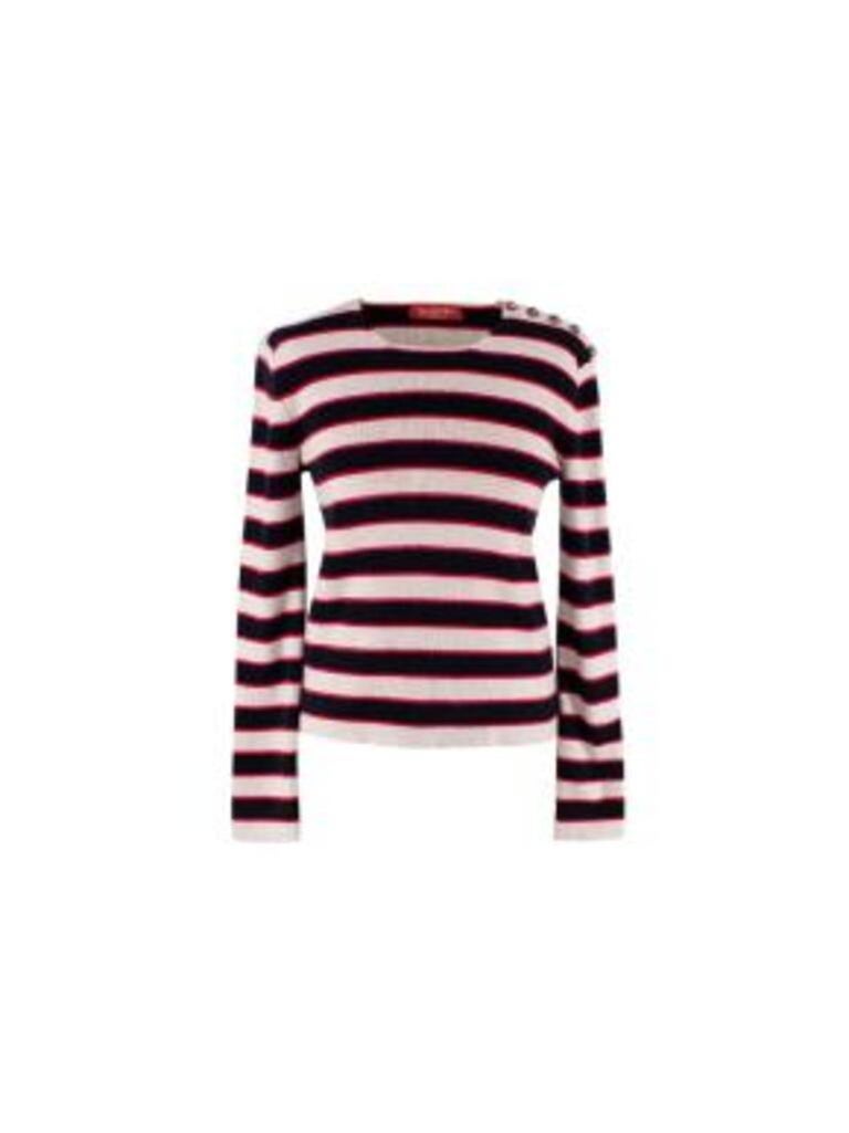 Striped Cashmere Sweater - Orange Tiger