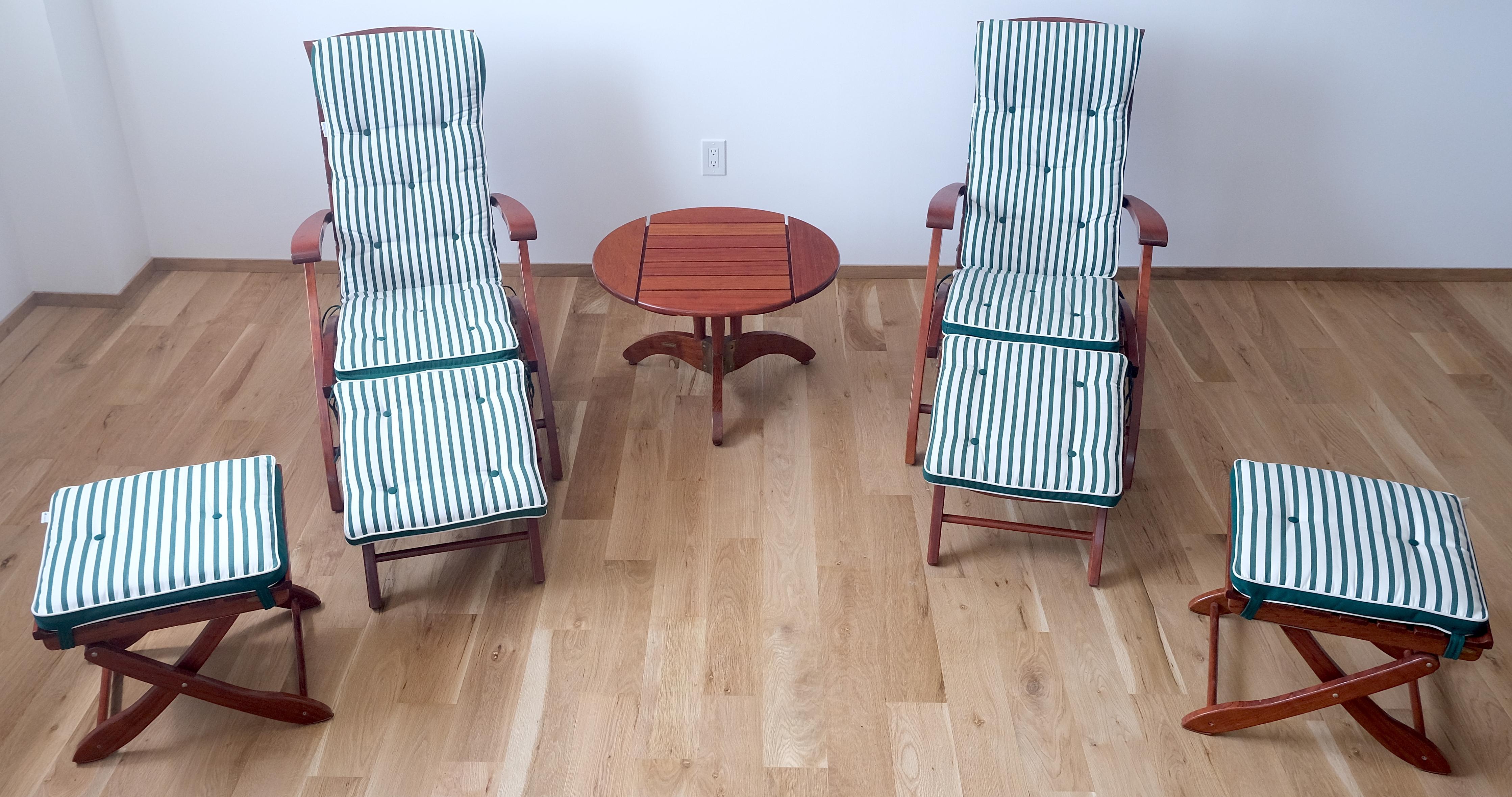 Tricomfort Made in France SOLID Rosewood Sedie da salotto Ottomani Tavolino da caffè in vendita 12