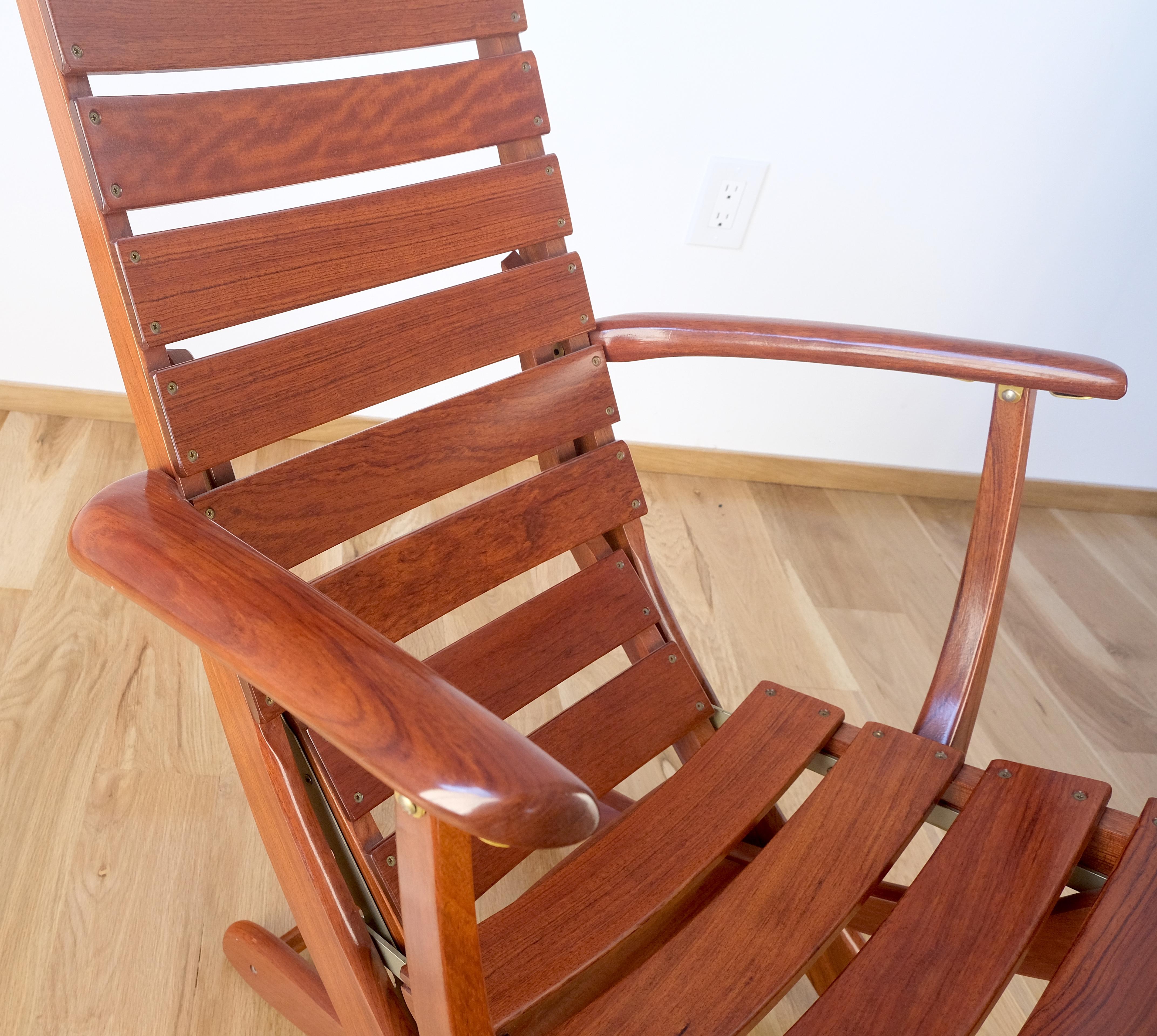Tricomfort Madein France SOLID Rosewood Adjustable Chairs Folding Table Outdoor For Sale 8