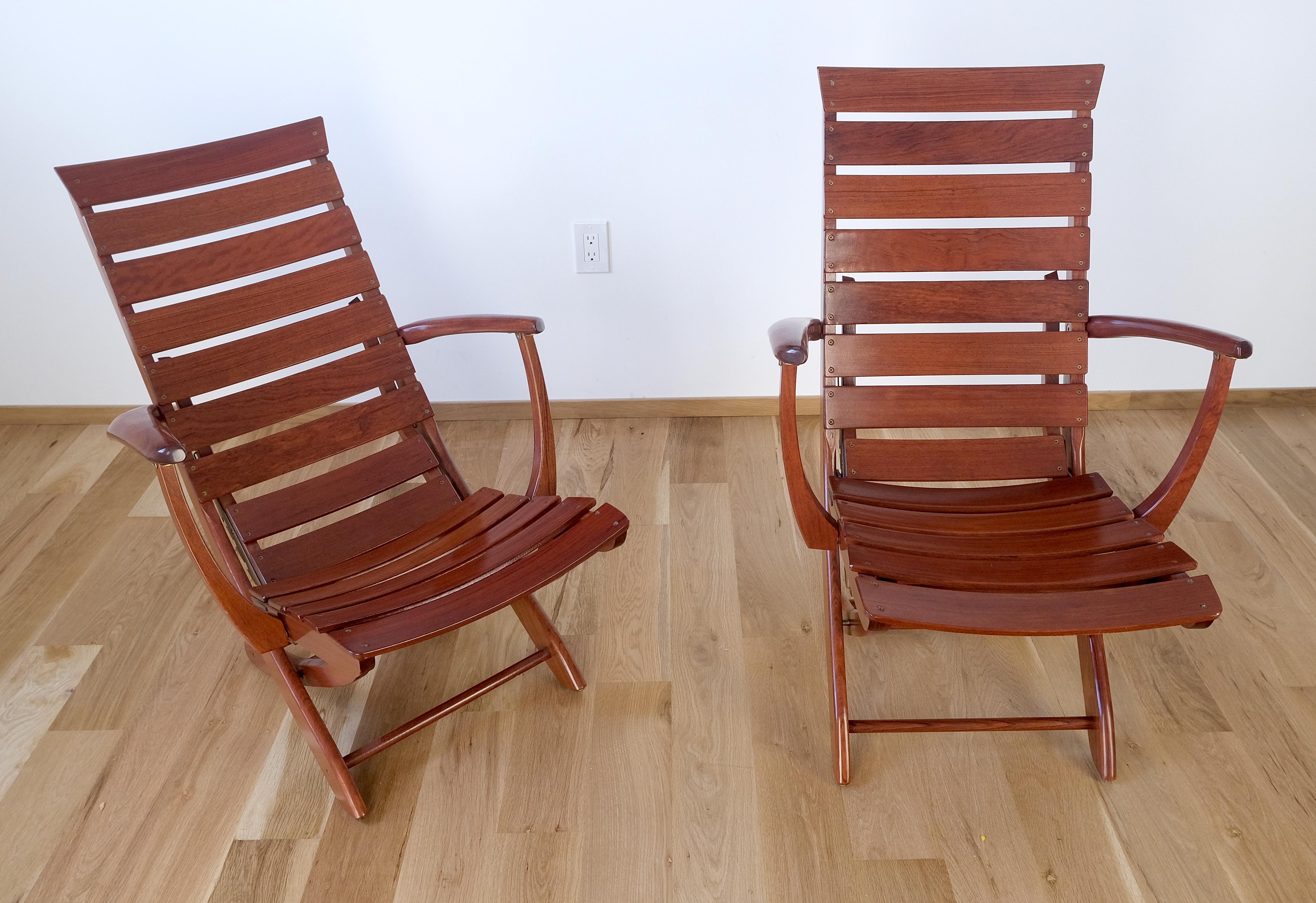 Tricomfort Madein France SOLID Rosewood Adjustable Chairs Folding Table Outdoor For Sale 9