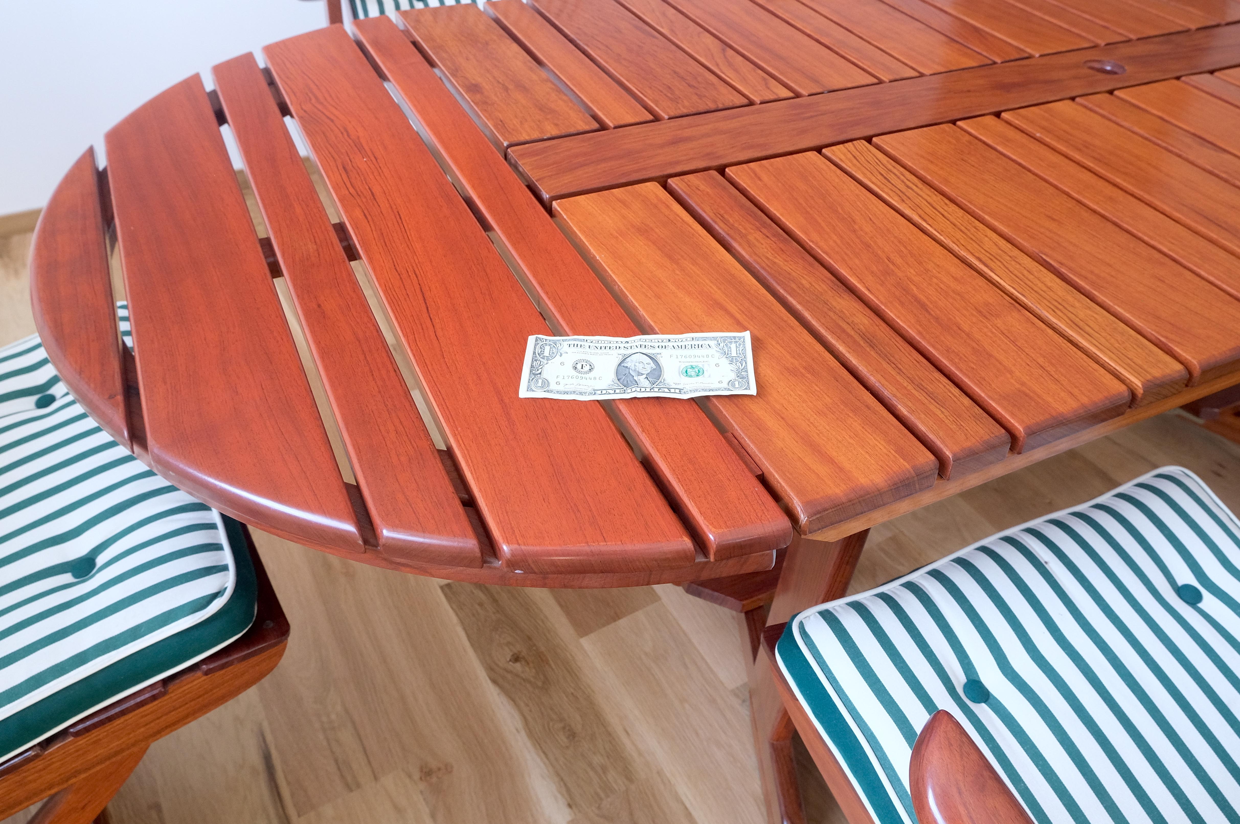 Tricomfort Madein France SOLID Rosewood Adjustable Chairs Folding Table Outdoor For Sale 10