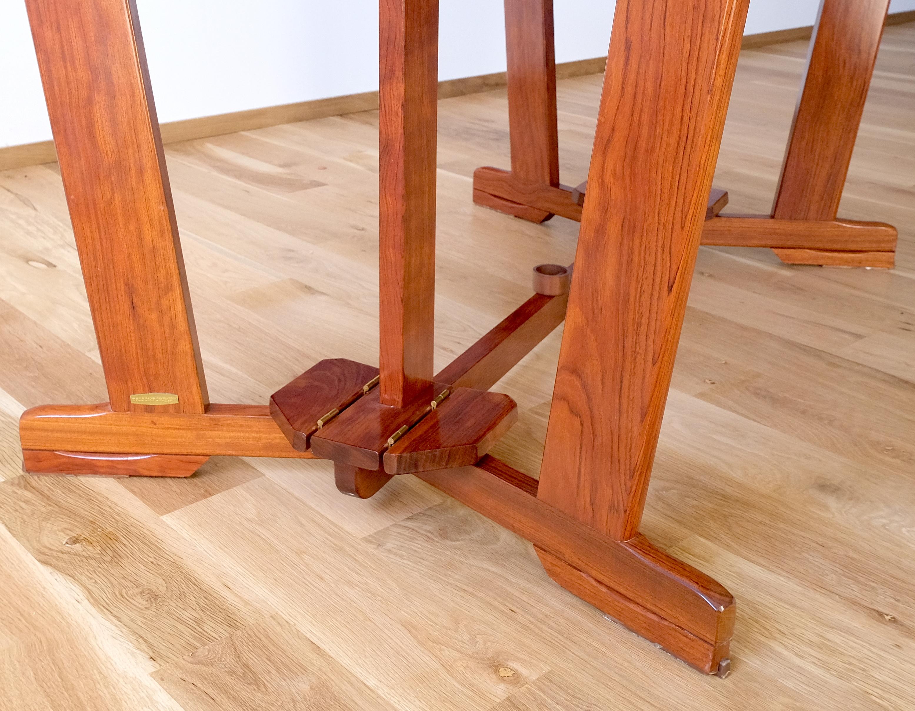 Mid-Century Modern Tricomfort Madein France SOLID Rosewood Adjustable Chairs Folding Table Outdoor For Sale
