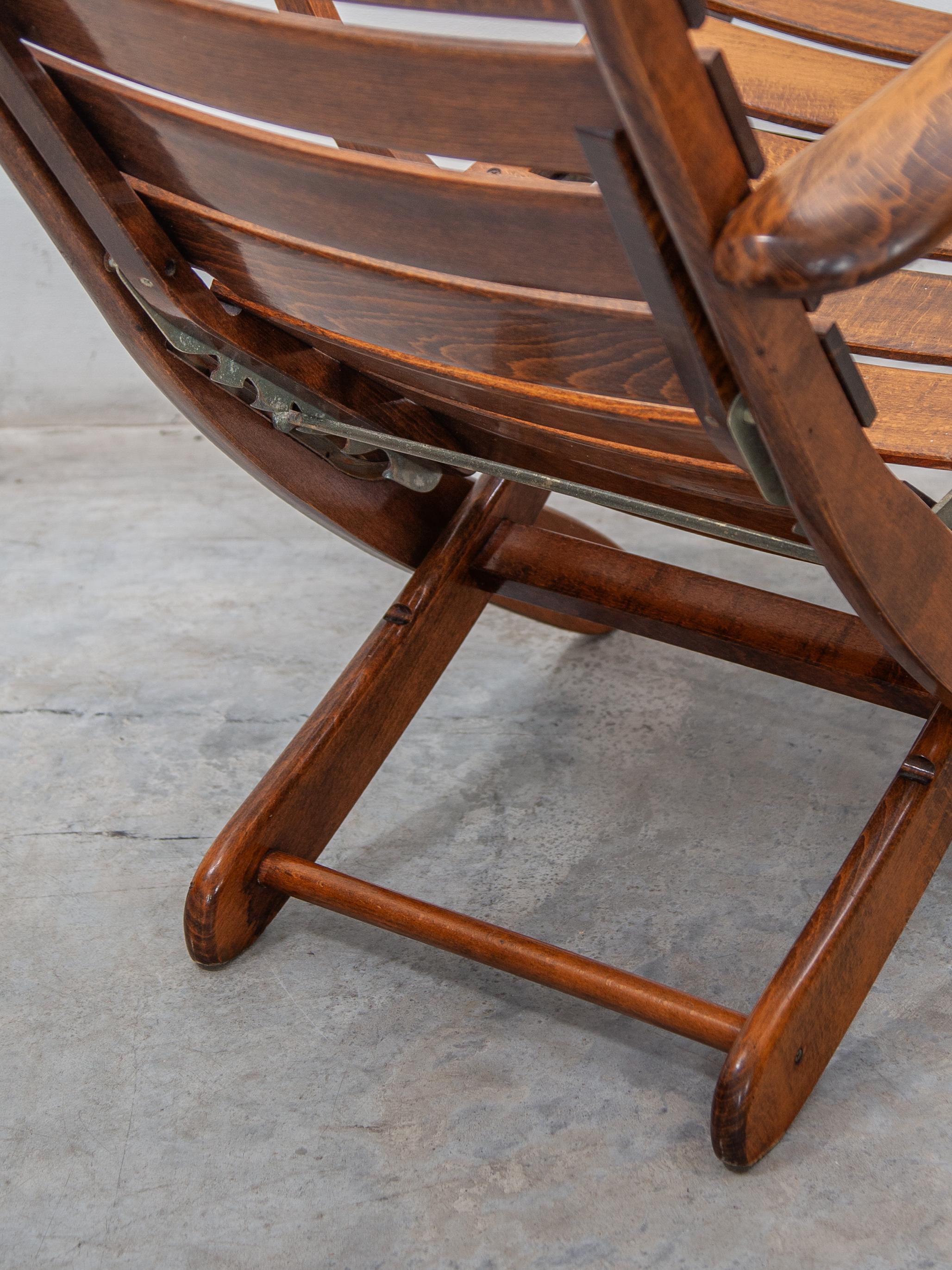 Triconfort Made in France Sedie da piscina regolabili in teak per esterni in vendita 3