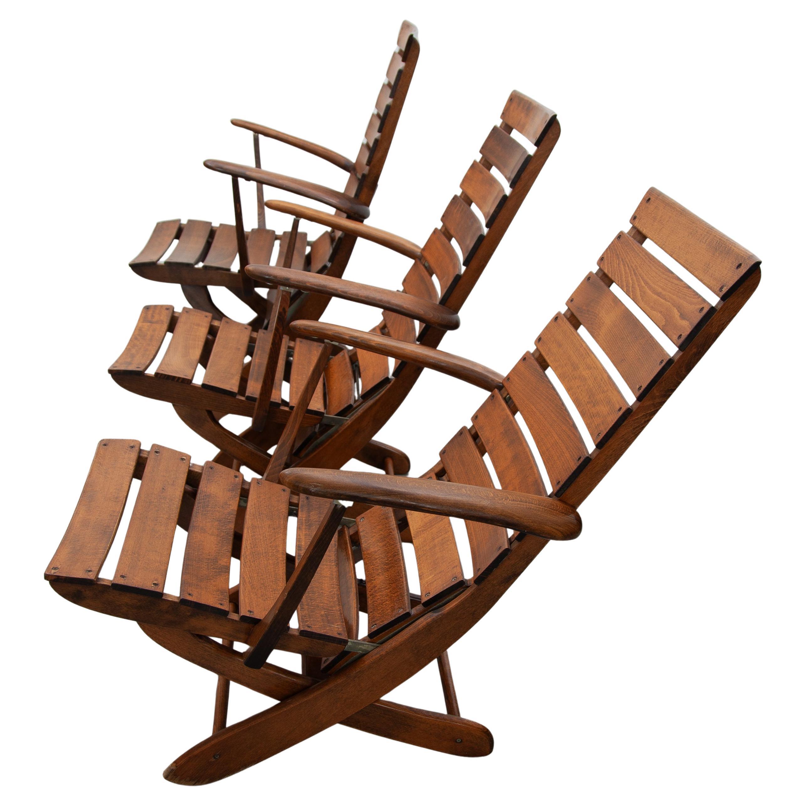 Triconfort Made in France Sedie da piscina regolabili in teak per esterni in vendita