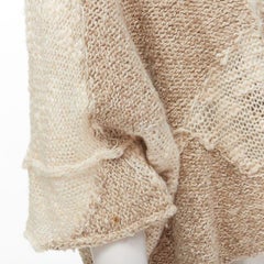 TRICOT COMME DES GARCONS 1980's Vintage Hand Made crochet knit wool sweater