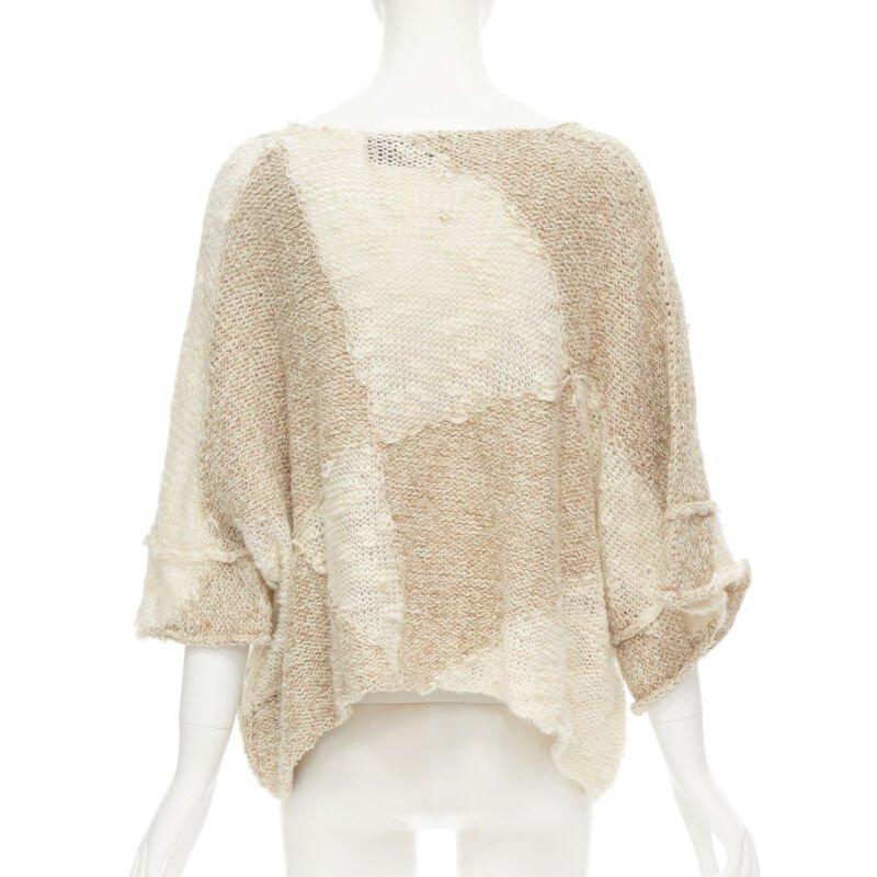 TRICOT COMME DES GARCONS 1980's Vintage Hand Made crochet knit wool sweater Pour femmes en vente
