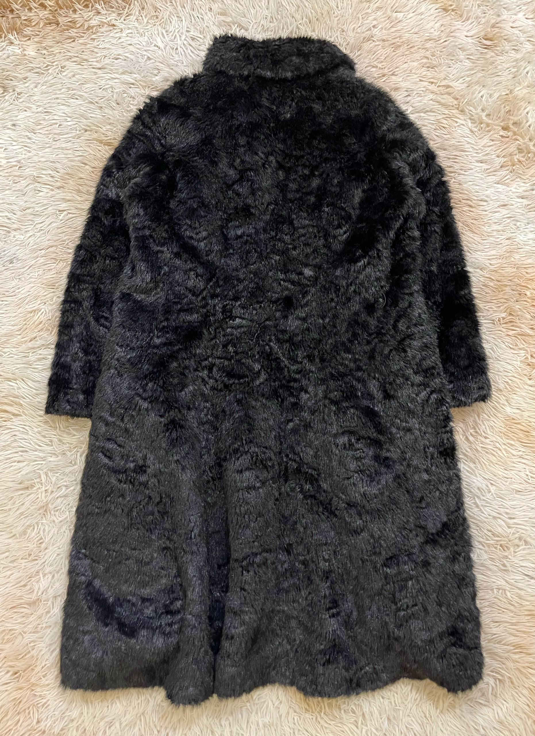 Women's or Men's tricot Comme Des Garcons Shaggy  Fur Coat, Autumn Winter 2000 For Sale