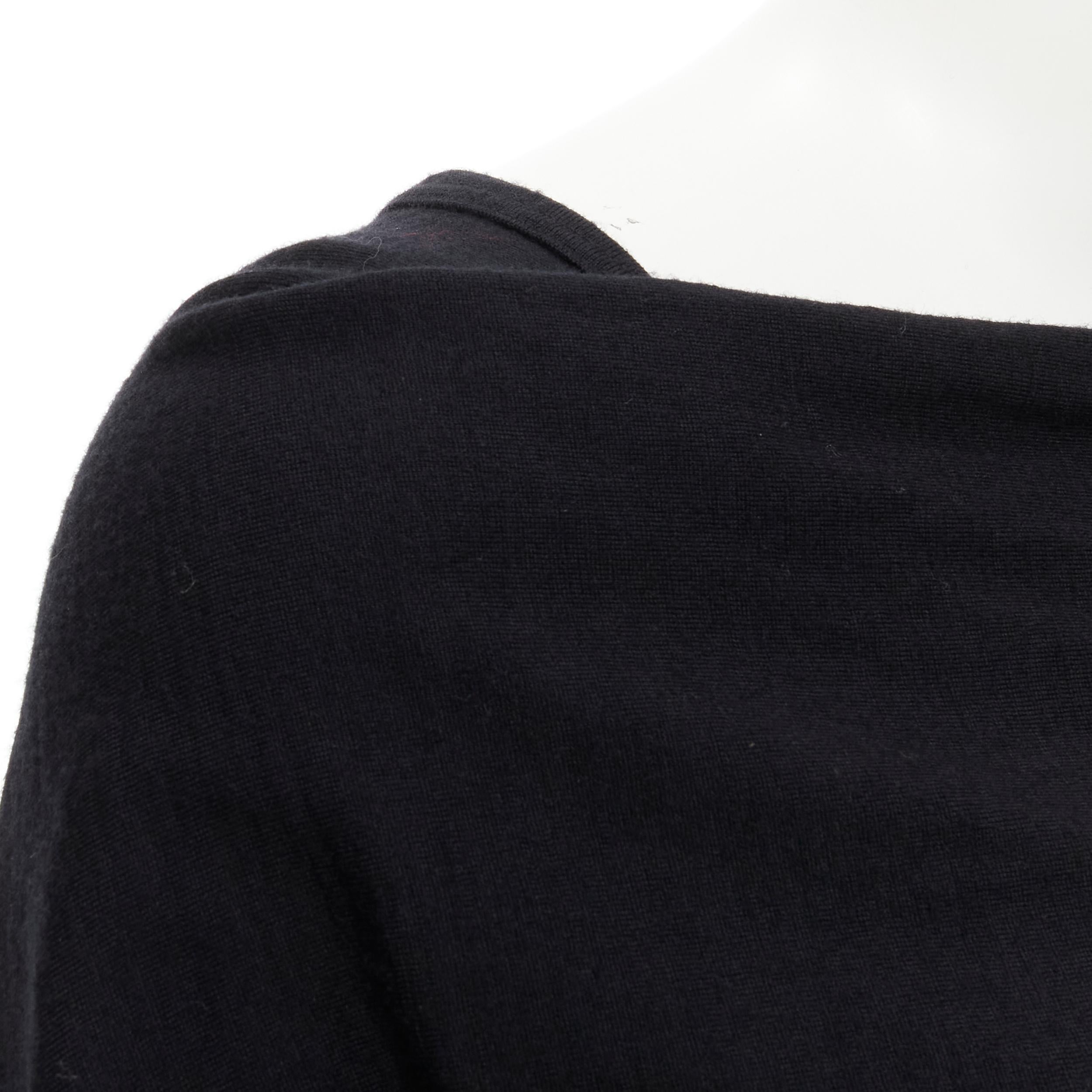 TRICOT COMME DES GARCONS Vintage black twisted cropped long sleeve top 3