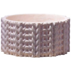 Tricot Vase Short, Pink Marble