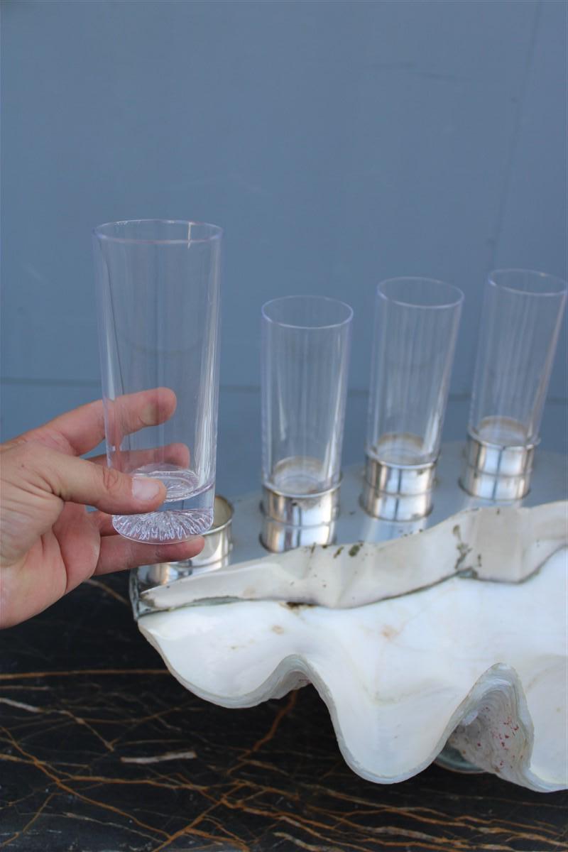 Tridacna Shell With Champagne Glasses Oysters Gabriella Binazzi 1970 For Sale 5