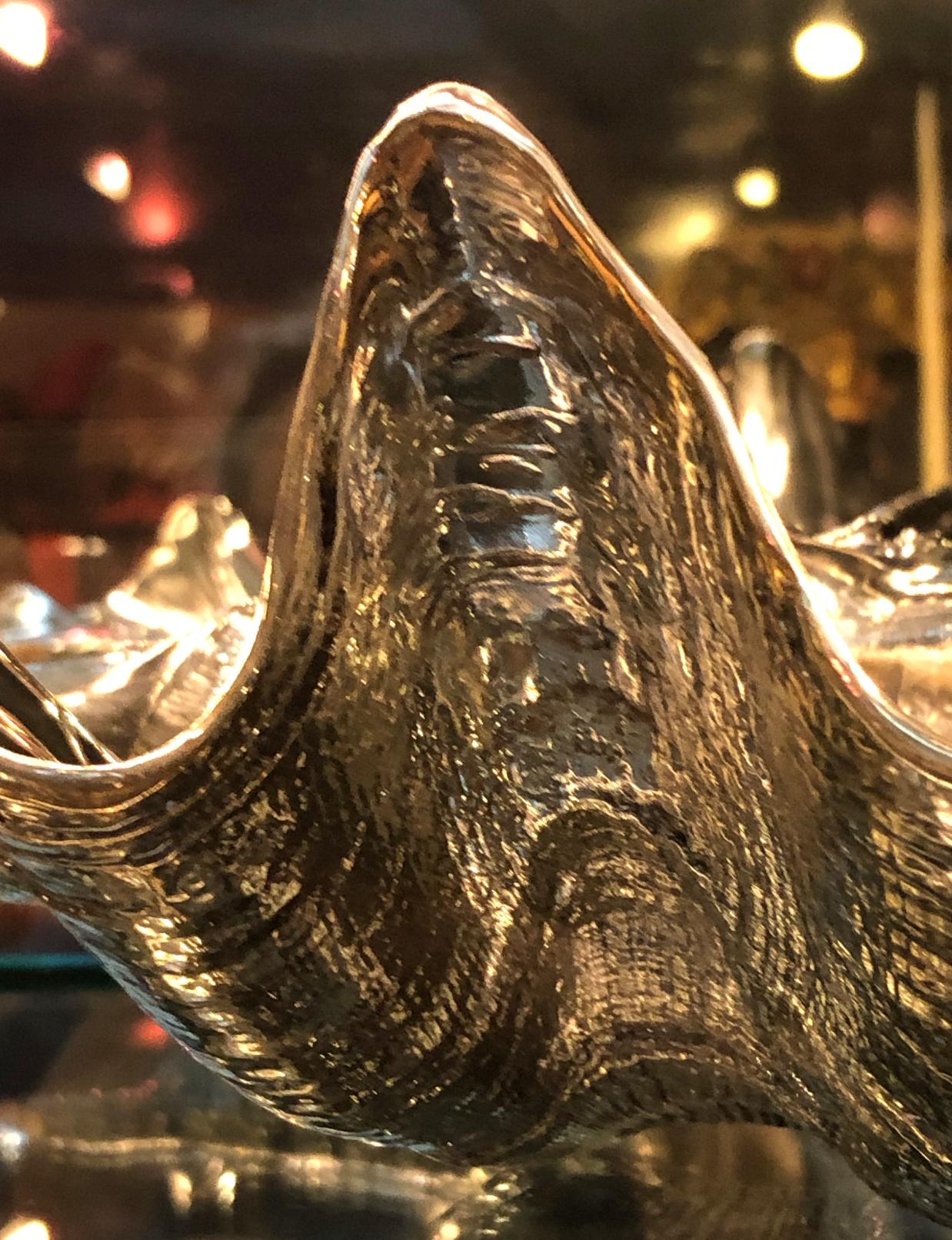 Tridacna, Silvered Clam Shell In New Condition In New York, NY