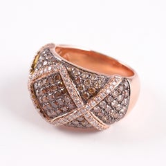 Anillo Adamor de Chocolate y Diamante Blanco