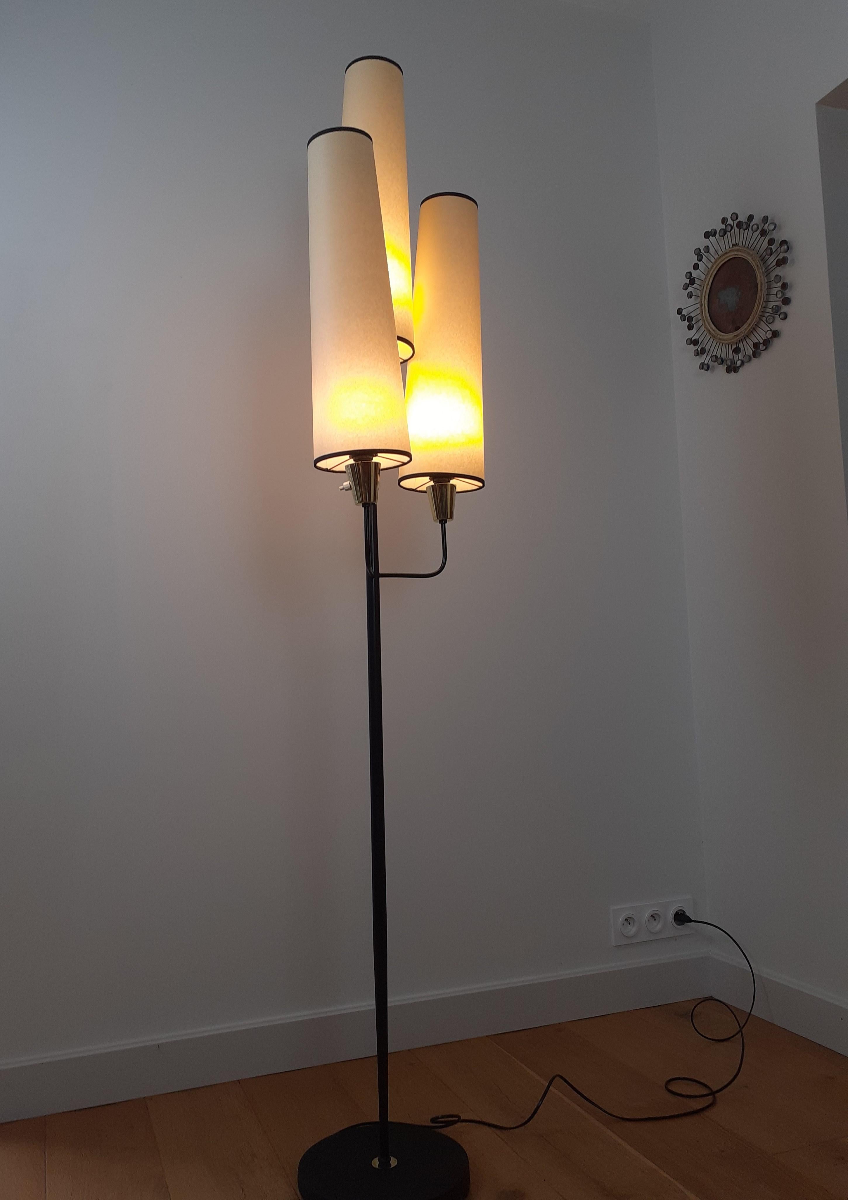 Trident Floor Lamp, Maison Lunel circa 1950 9