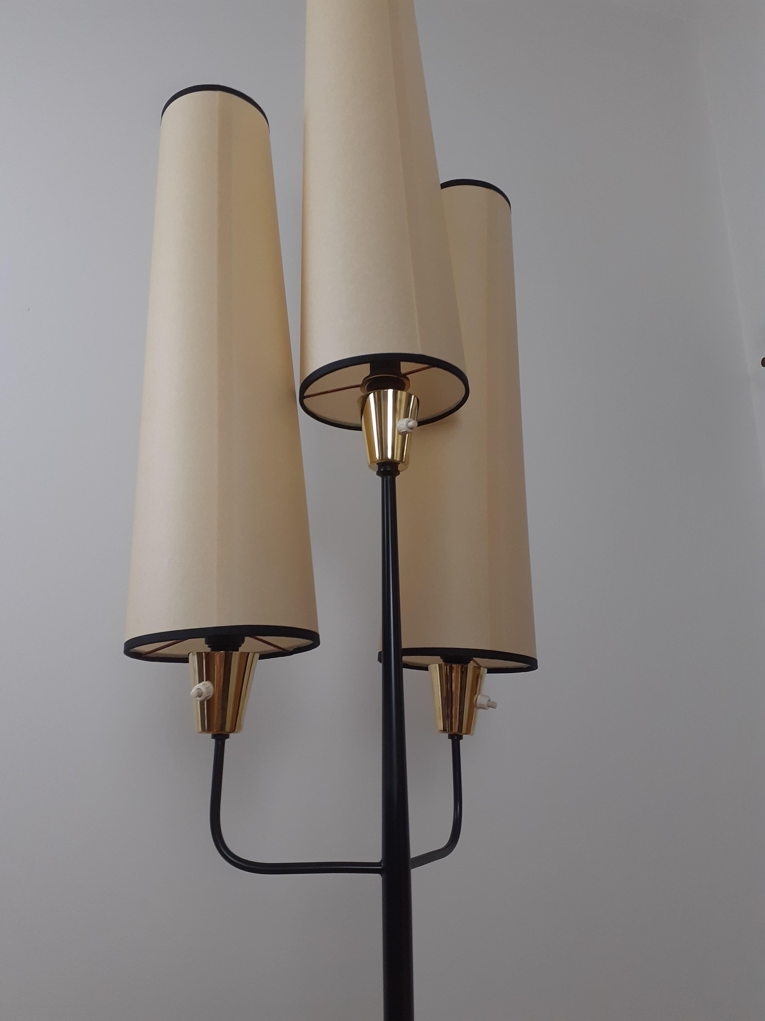 Trident Floor Lamp, Maison Lunel circa 1950 2