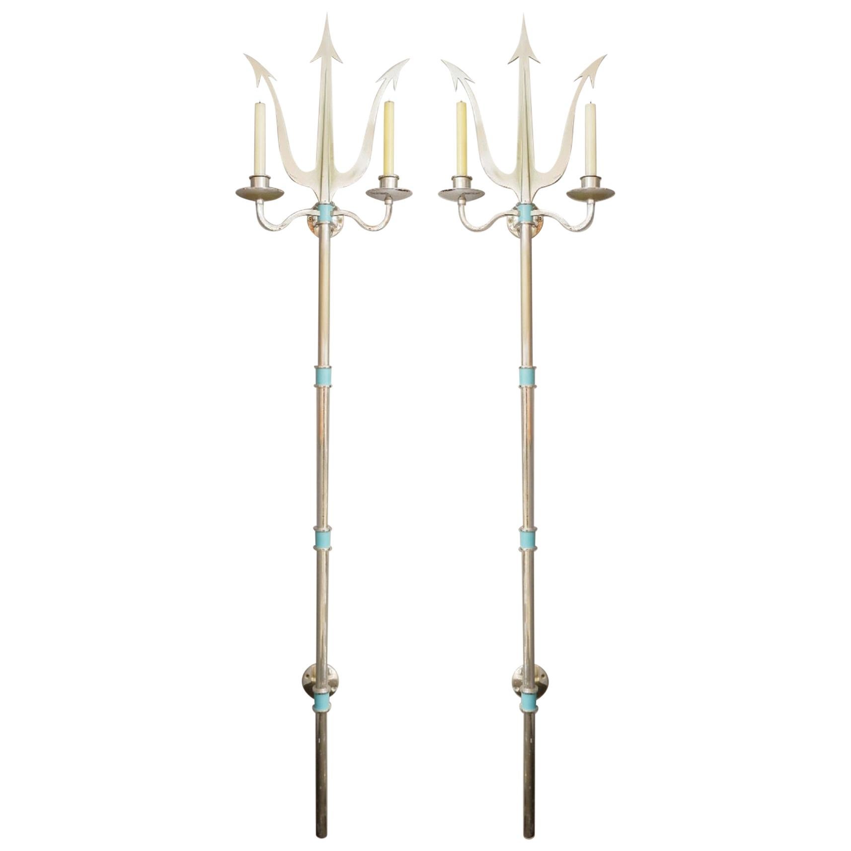 "Trident" Wall Sconces by Valerian Stux-Rybar, 1960s