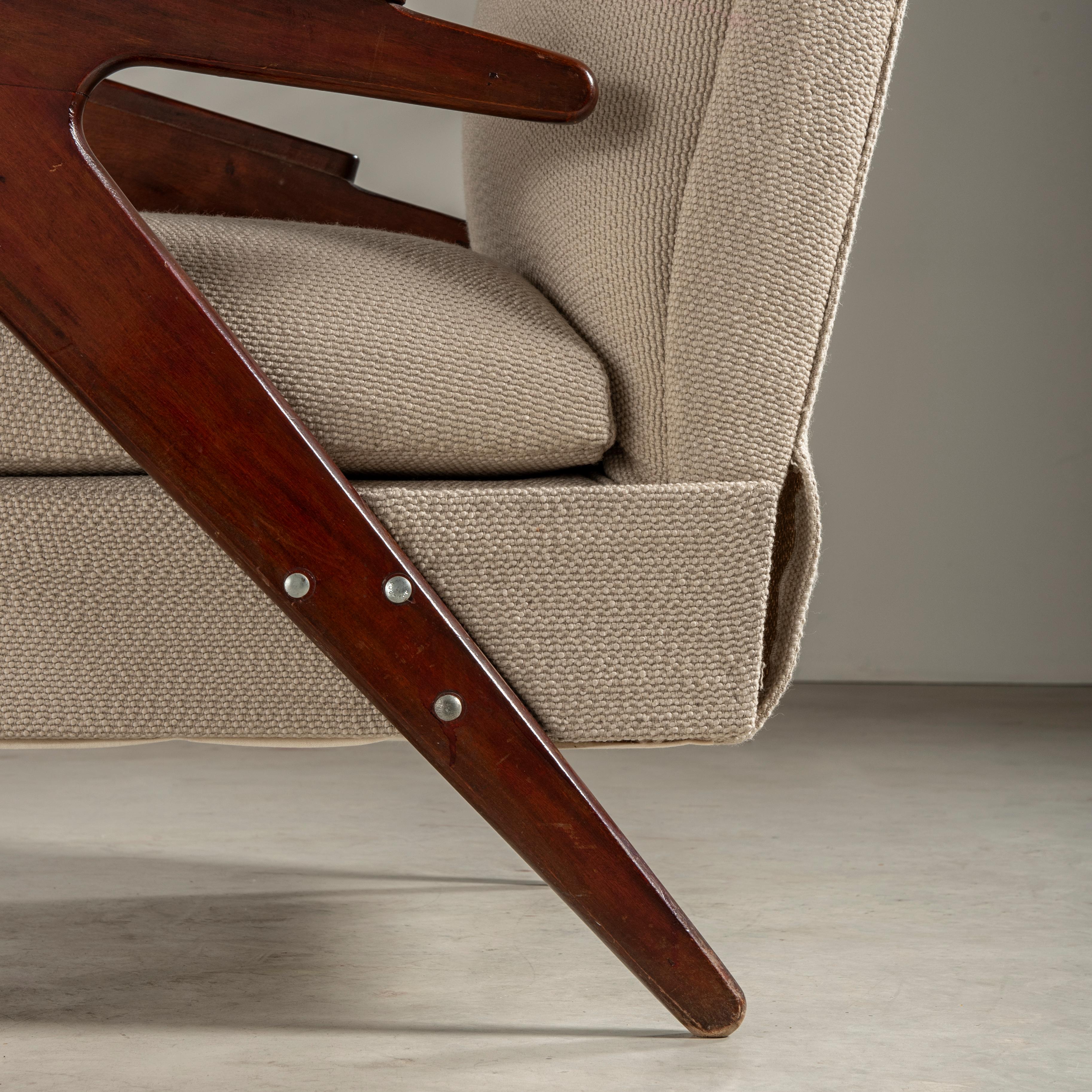Tridente' Lounge Chair, von Móveis Drago, brasilianisches Mid-Century Modern Design im Angebot 2
