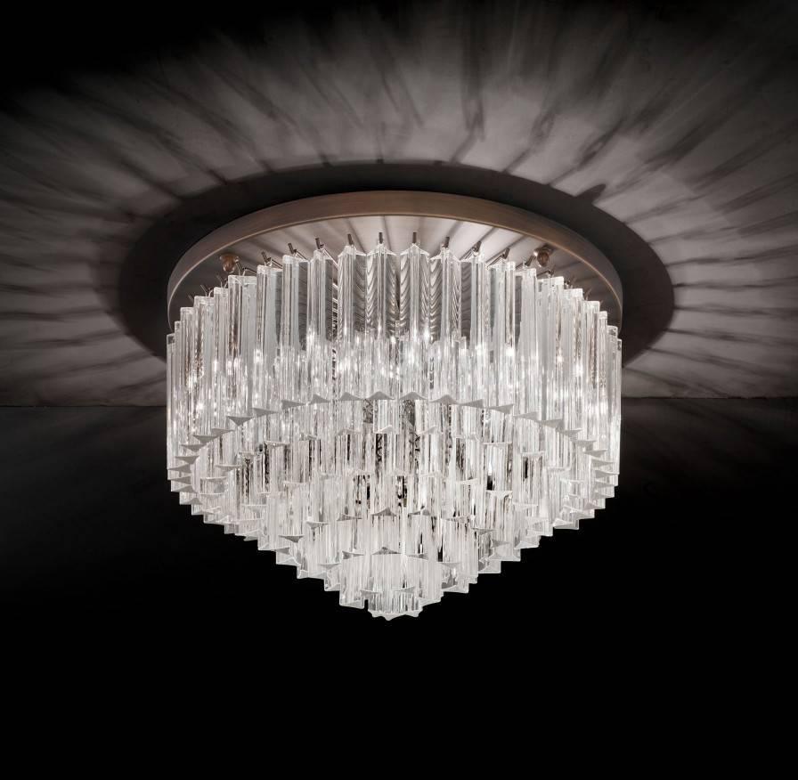 Mid-Century Modern Triedri Cake Flush Mount by Fabio Ltd For Sale