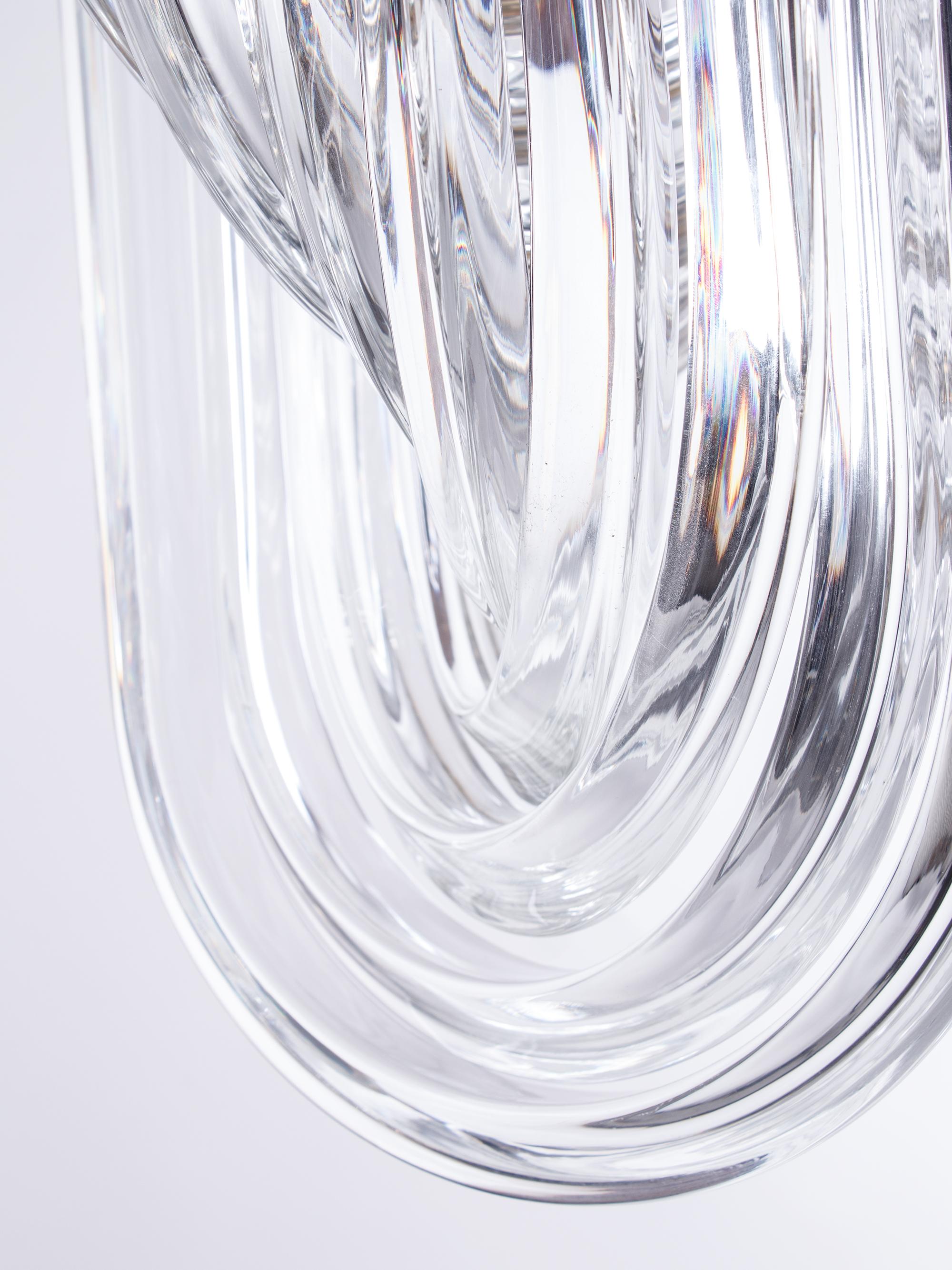Monture encastrée en verre de Murano Triedri Curvati de Carlo Nason pour Venini, Italie en vente 2