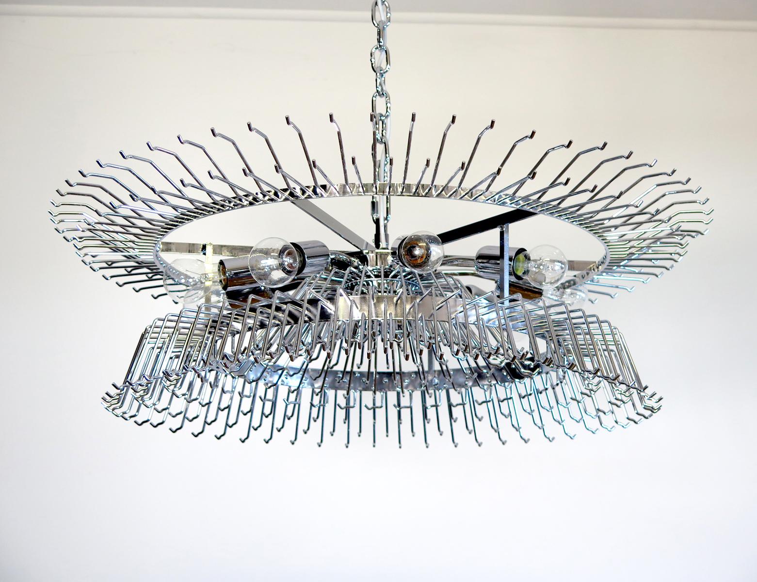Lámpara de Cristal Italiano Triedri Multicolor Estilo Venini, Murano, 1995 en venta 8