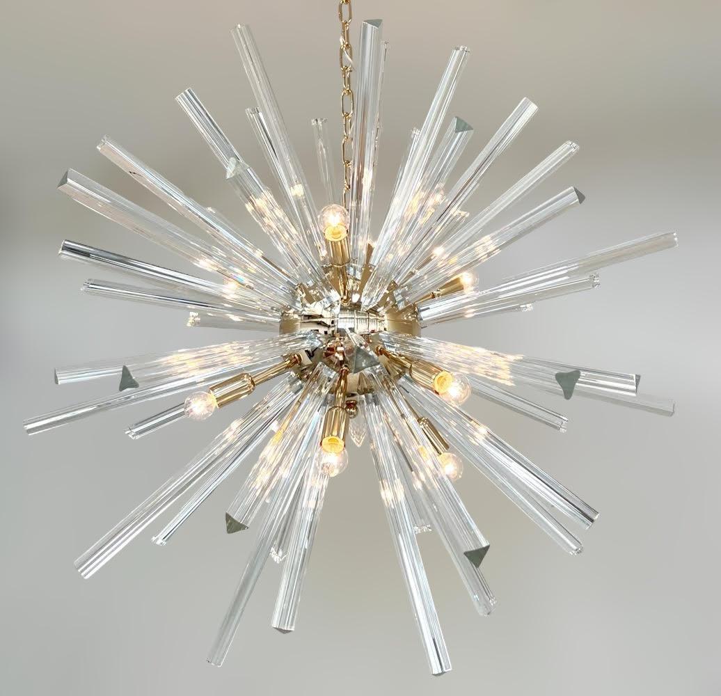Verre de Murano Lustre Triedri Sputnik de Fabio Ltd en vente