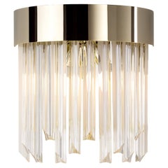 Triedro Glass Rain Wall Light Sconce