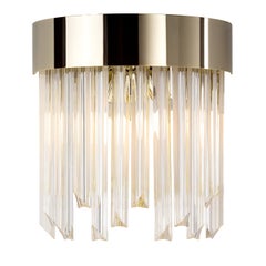 Triedro Glass Rain Wall Light Sconce