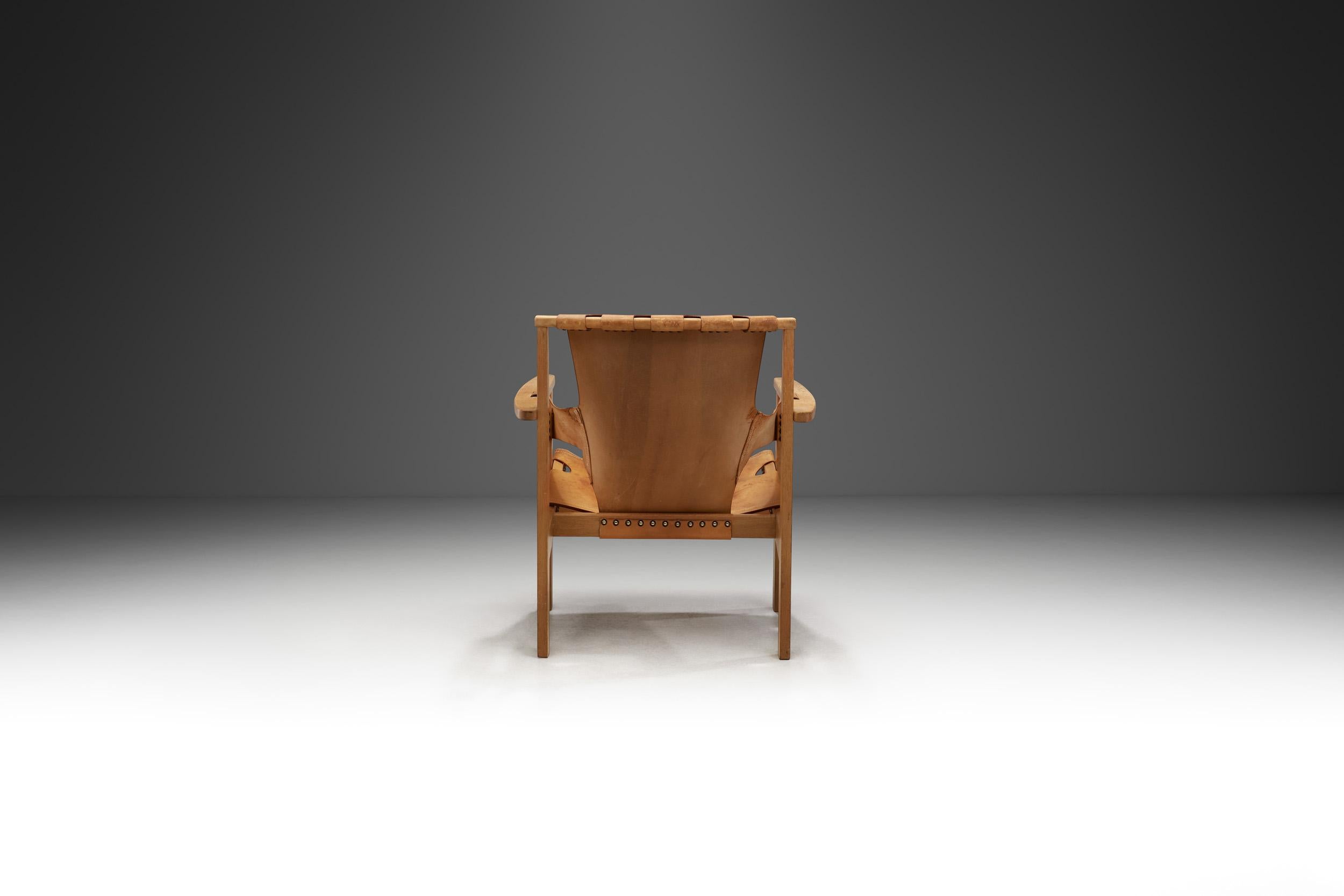 Mid-Century Modern Fauteuil Trienna par Carl-Axel Acking pour Nordiska Kompaniet, Suède années 1950 en vente