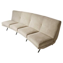 "Triennale" 4-sitziges geschwungenes Sofa von Marco Zanuso für Arflex 60s