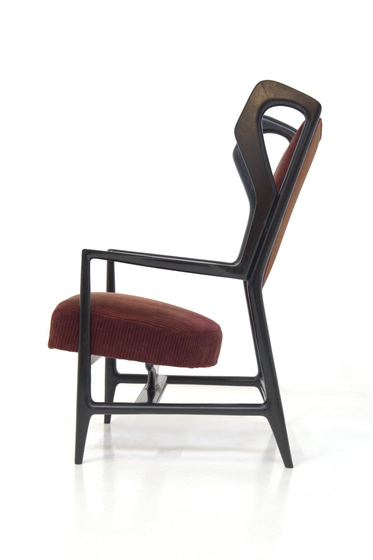 Triennale Armchairs by Gio Ponti for Isa Bergamo, Original Label 1