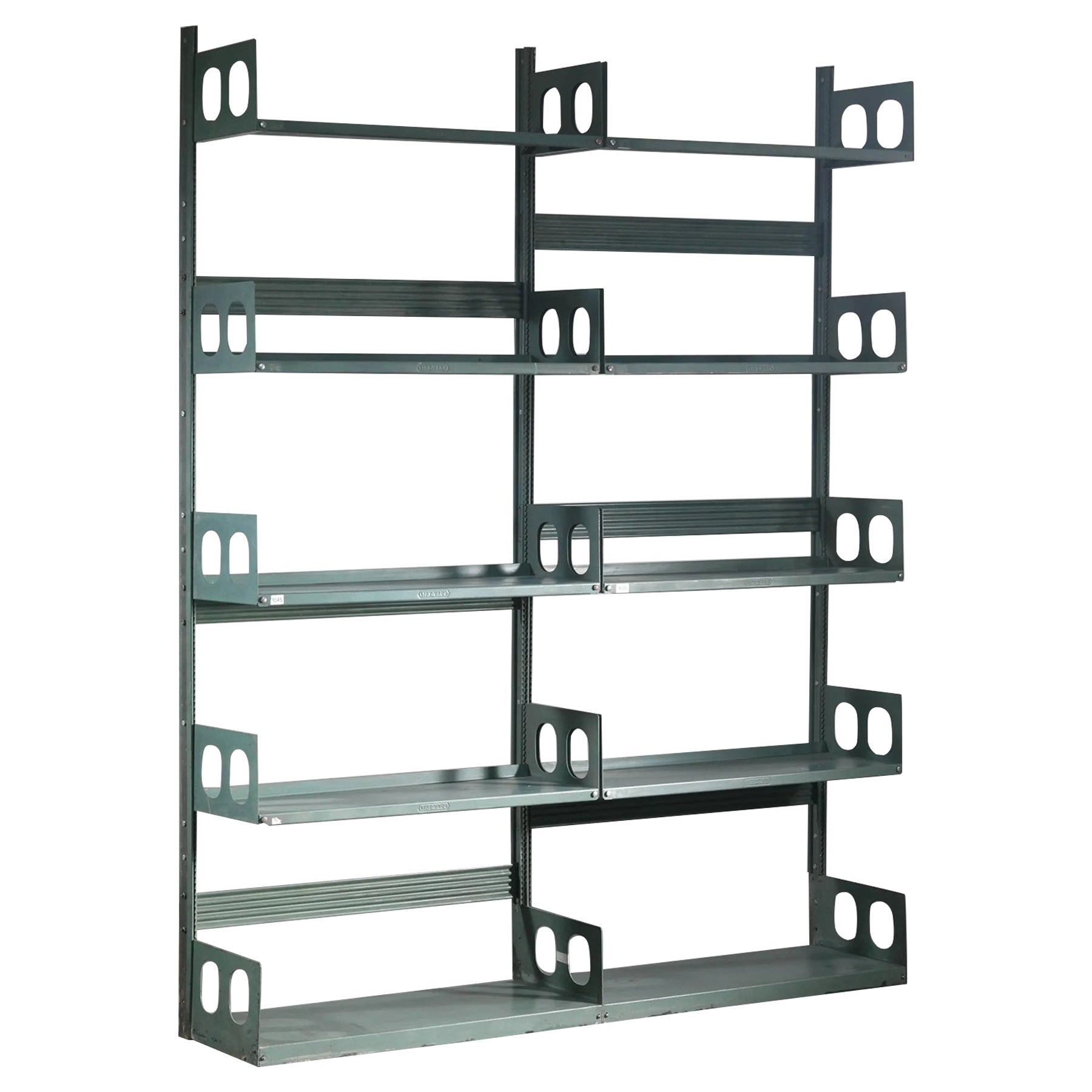 "Triennale" bookcase by Lips Vago, painted metal, Italy 1954