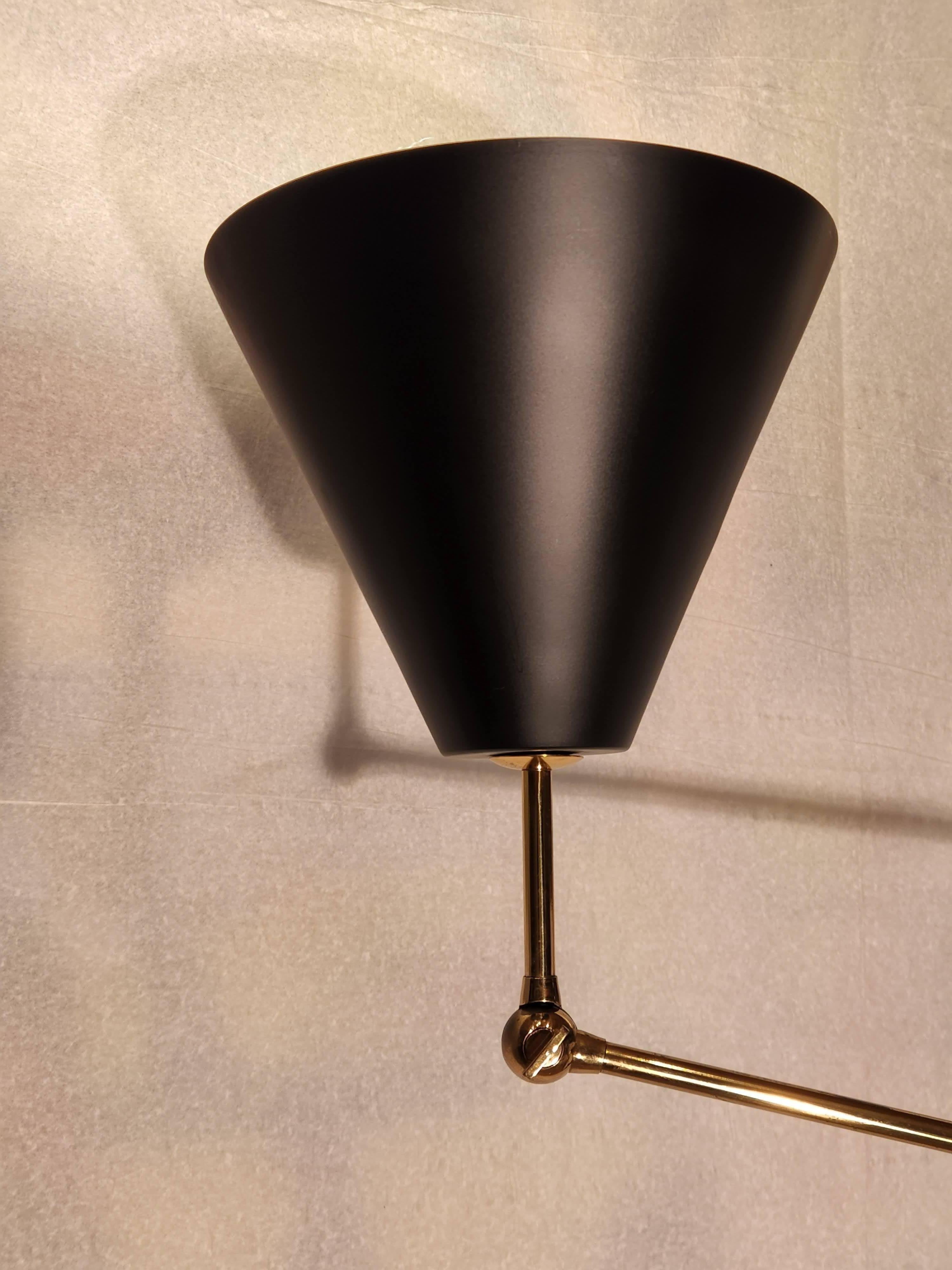 Italian Triennale Brass Floor Lamp Mod. 12128 Angelo Lelli for Arredoluce, Italy, C.1950