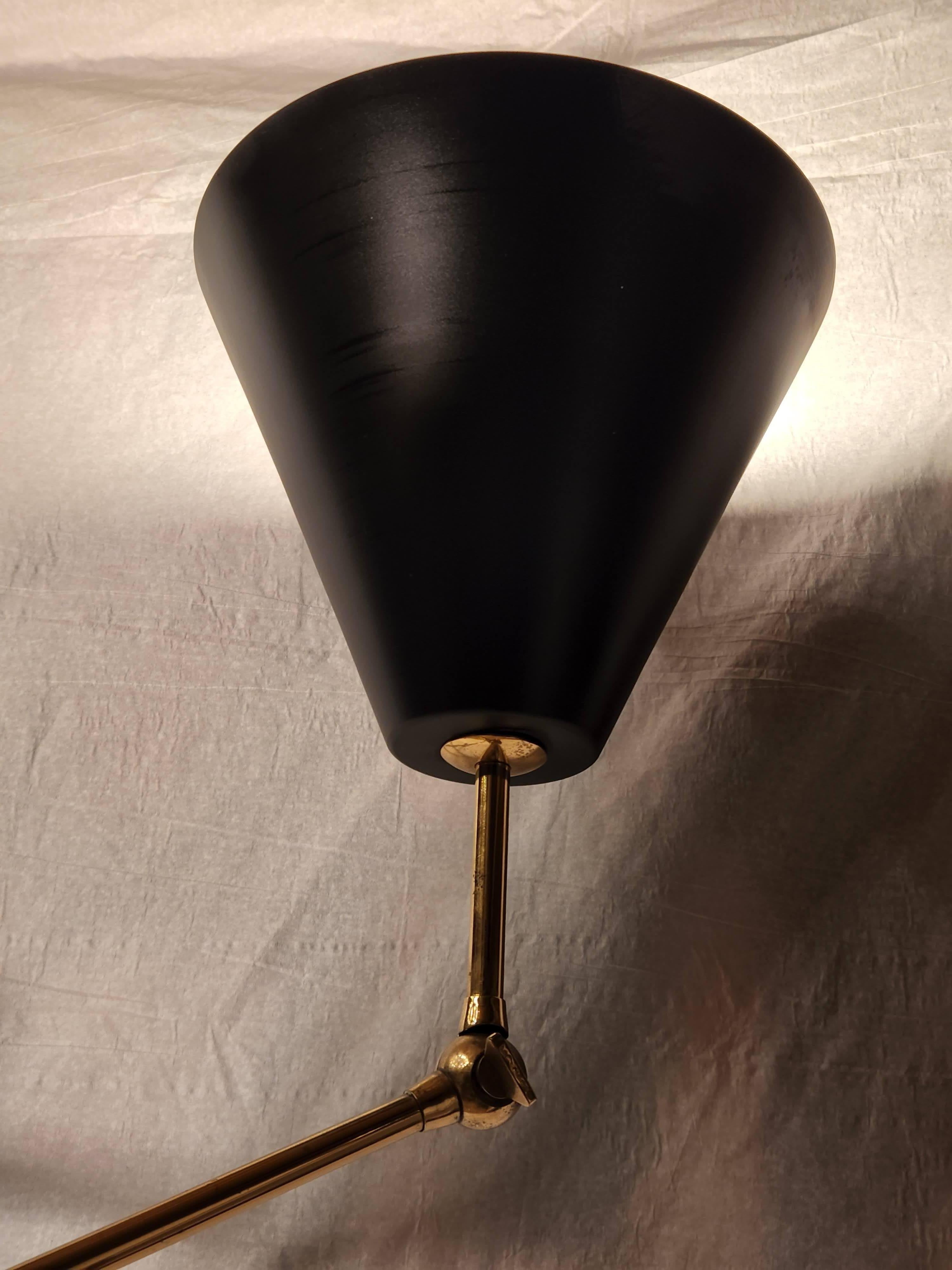 Cast Triennale Brass Floor Lamp Mod. 12128 Angelo Lelli for Arredoluce, Italy, C.1950