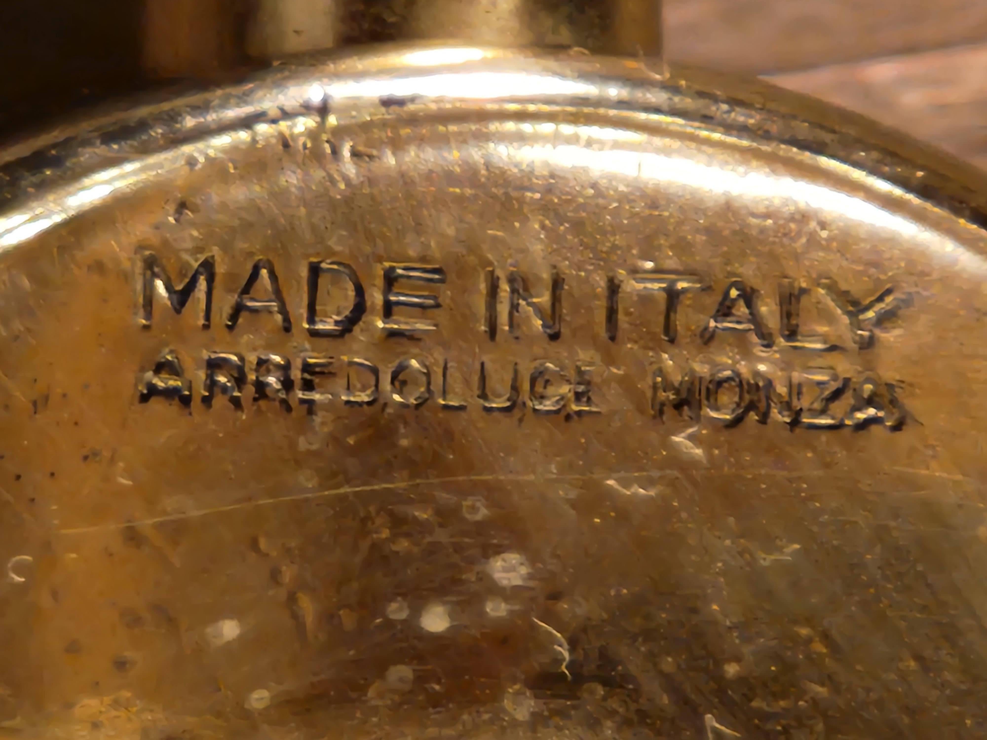 Triennale Brass Floor Lamp Mod. 12128 Angelo Lelli for Arredoluce, Italy, C.1950 1