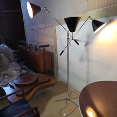 Lampadaire Triennale en chrome Mod. 12128 Angelo Lelli pour Arredoluce, Italie C.C.