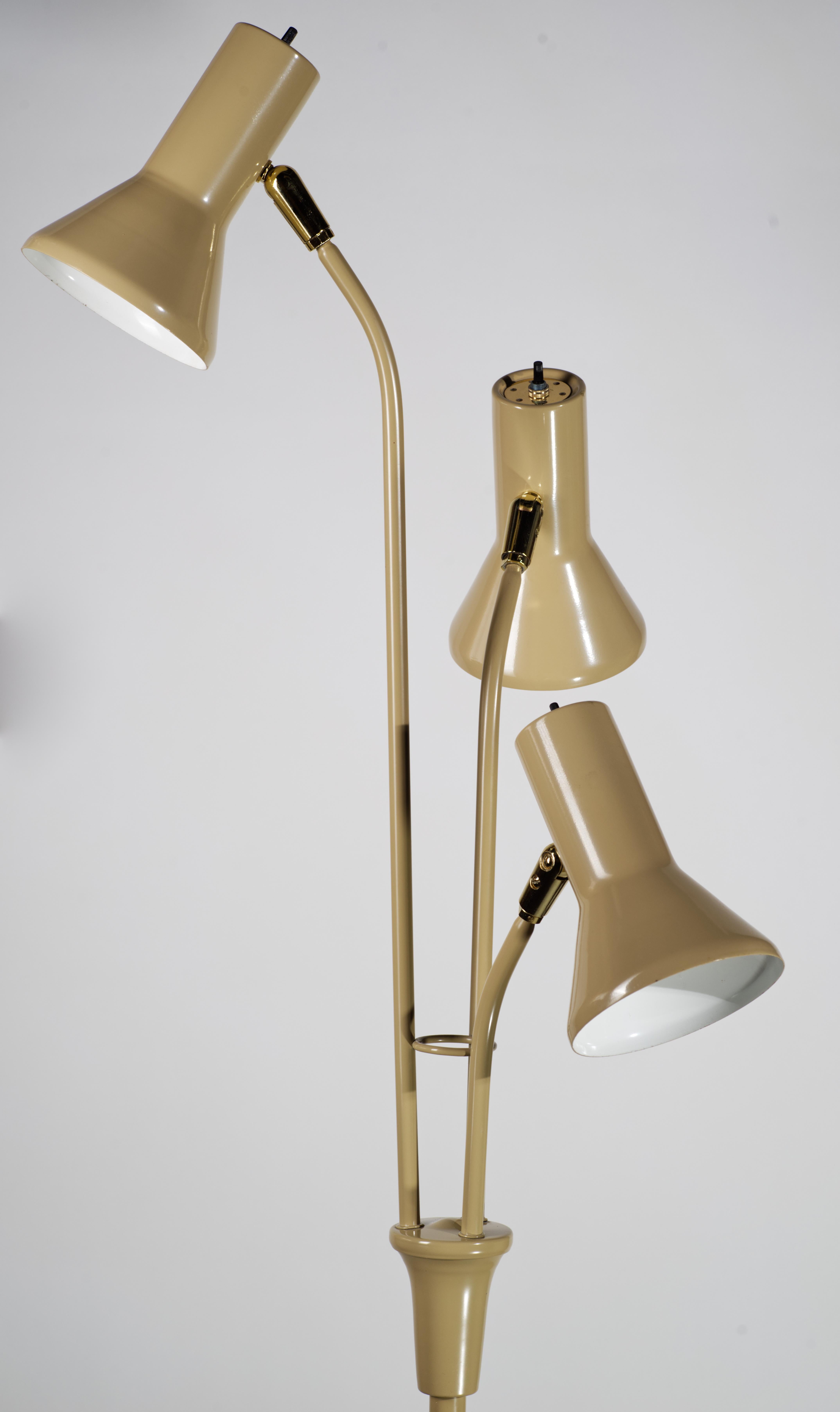 20th Century Triennale Floor Lamp Attributed to Gerald Thurston for Lightolier, 1960s For Sale