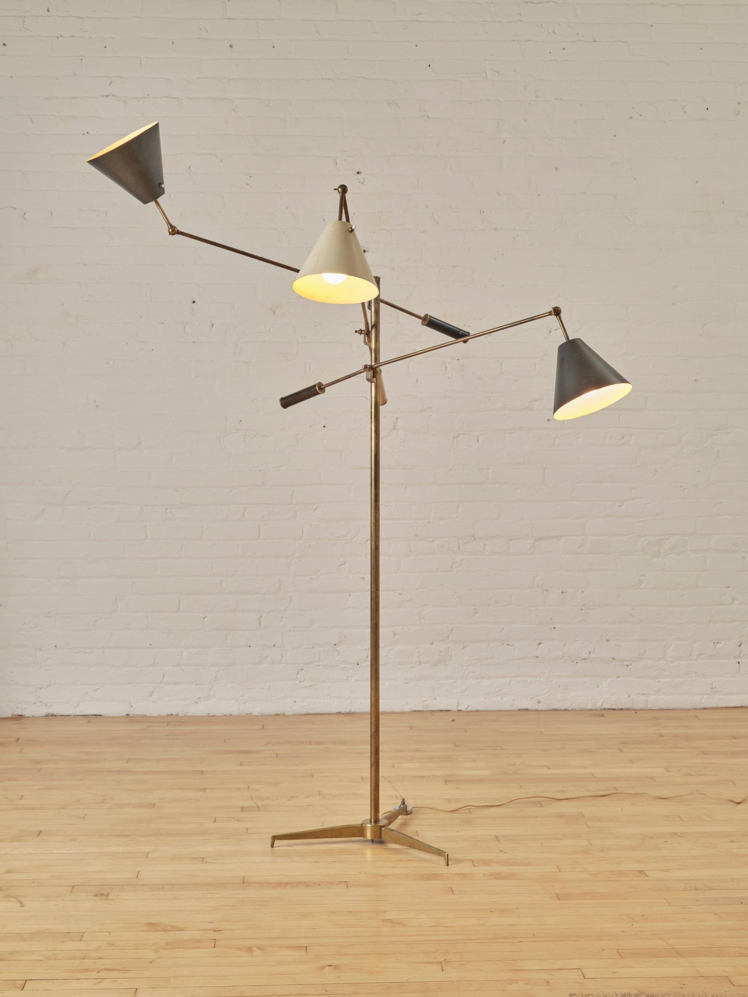 Mid-Century Modern Triennale Floor Lamp by Angelo Lelli for Arredoluce For Sale