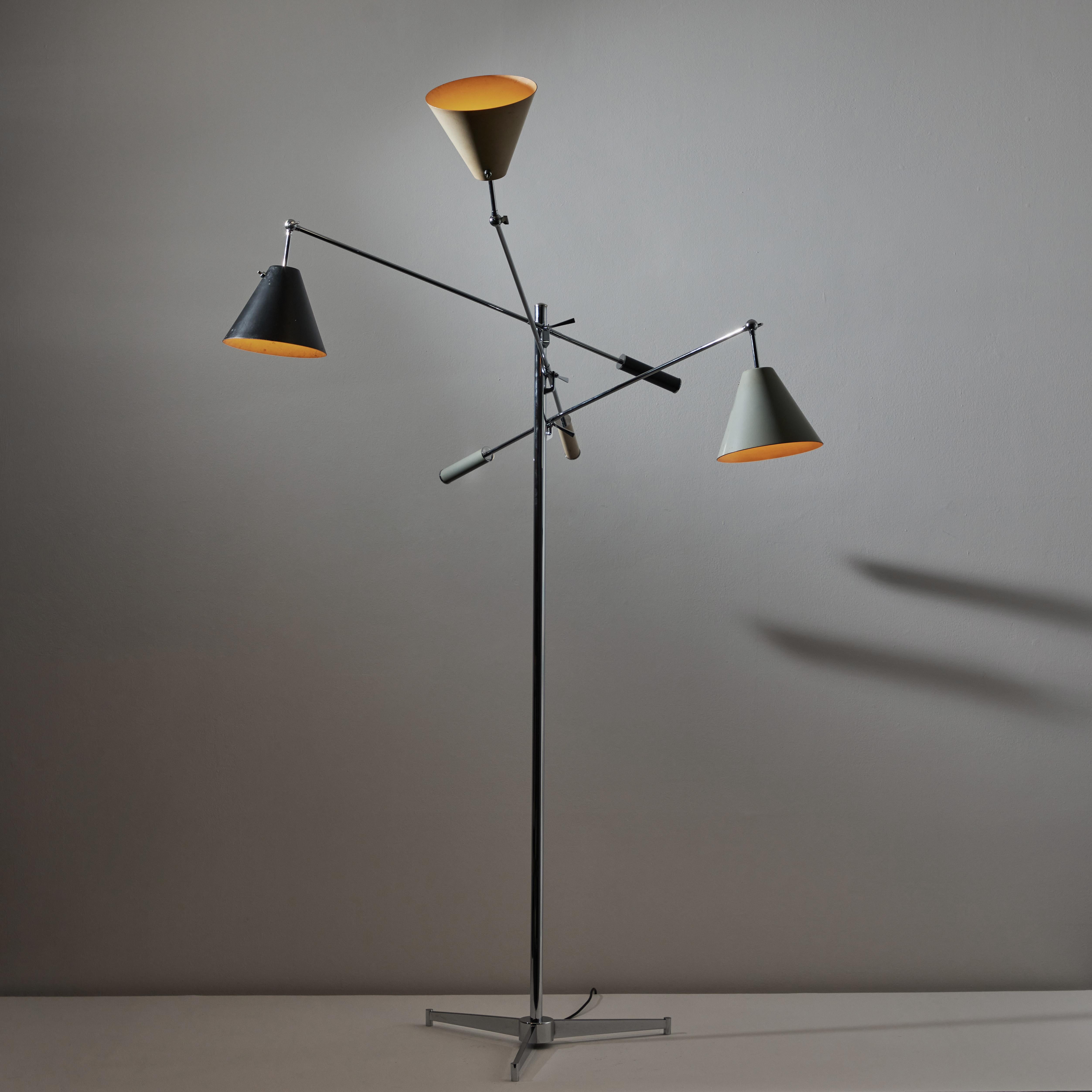 Mid-Century Modern Triennale Floor Lamp by Angelo Lelli for Arredoluce
