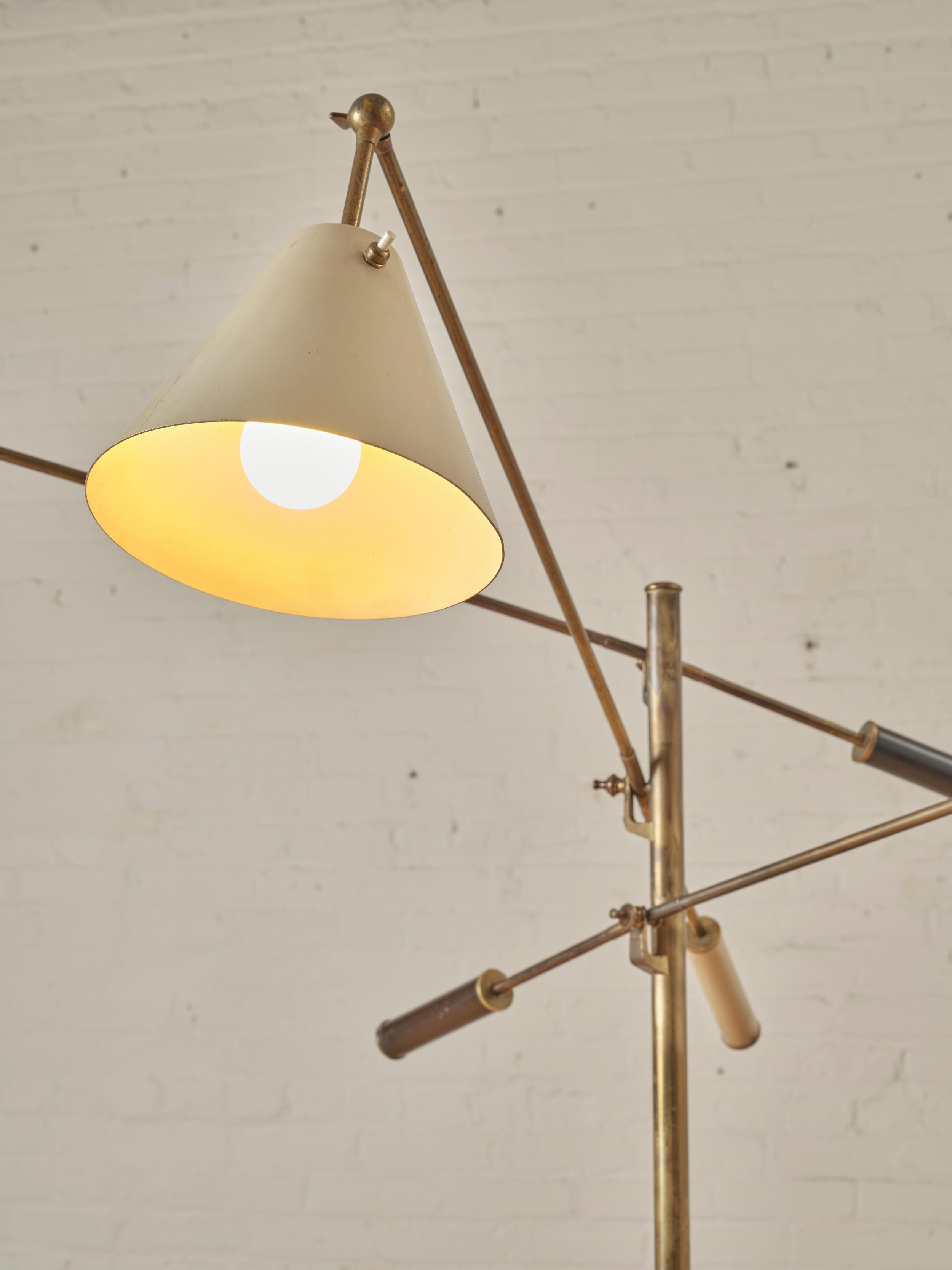 Triennale Floor Lamp by Angelo Lelli for Arredoluce In Good Condition For Sale In Long Island City, NY