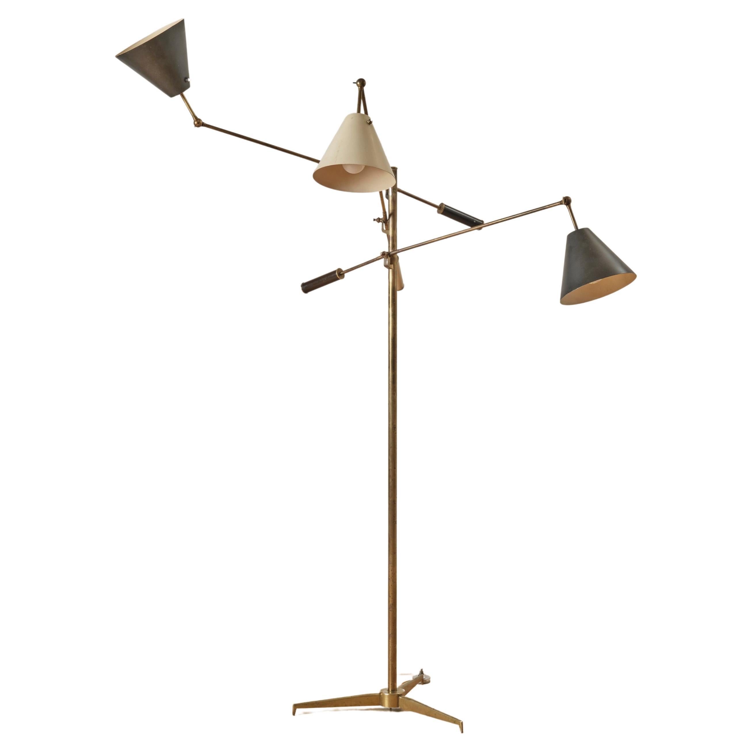 Triennale Floor Lamp by Angelo Lelli for Arredoluce