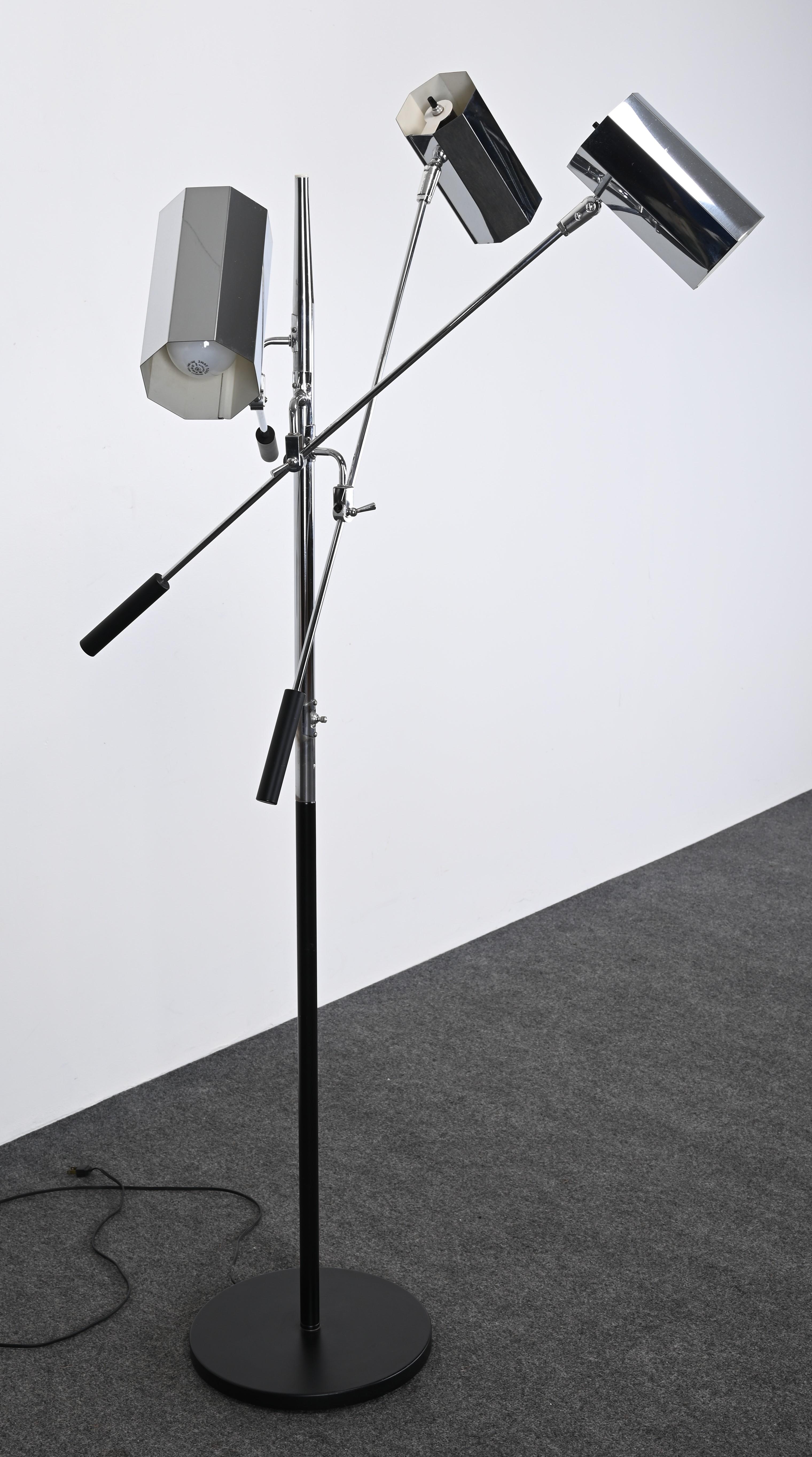 Chrome Triennale Floor Lamp by Robert Sonneman, 1960s