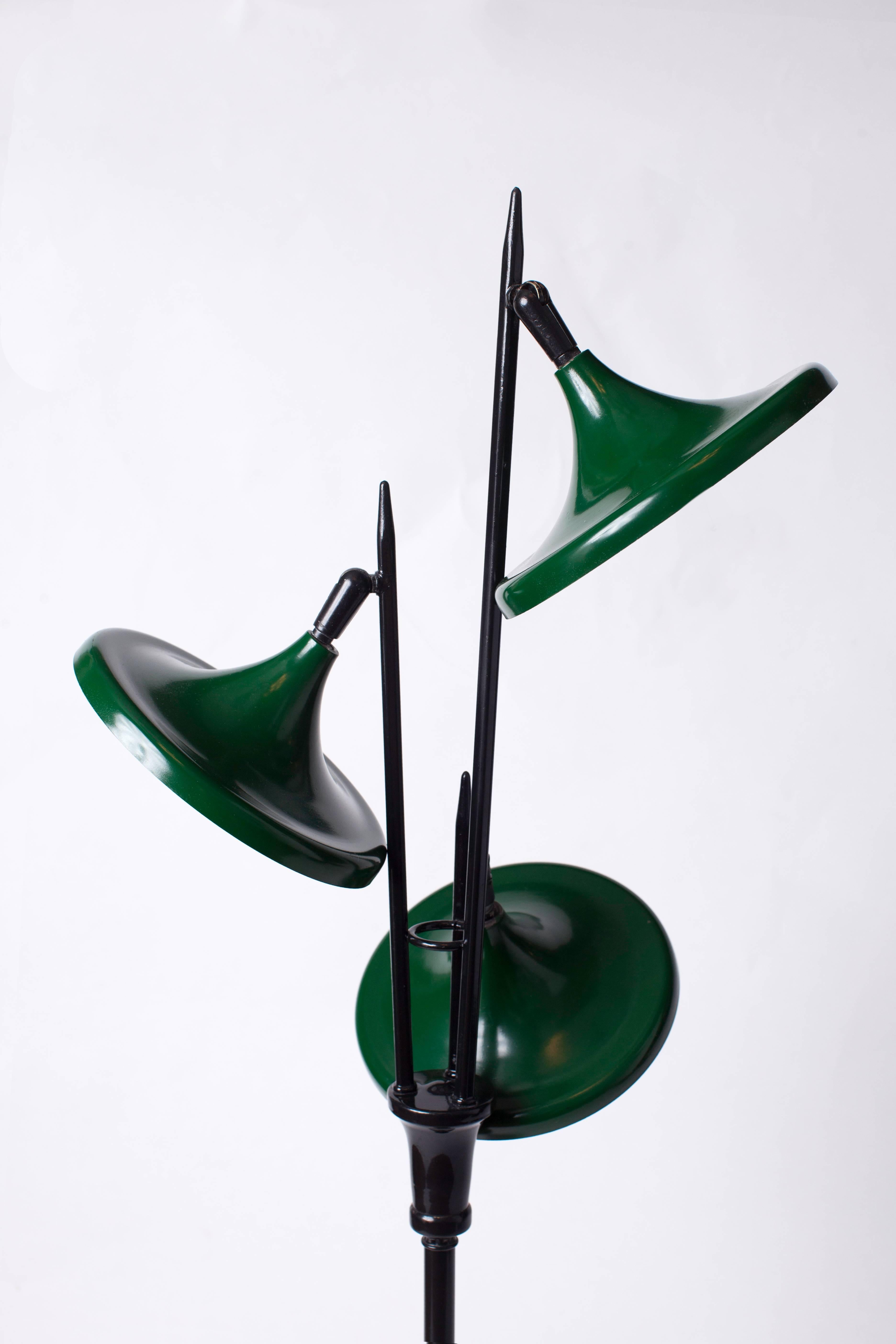 American Triennale Floor Lamp in Lacquered Metal by Gerald Thurston for Lightolier, 1950s