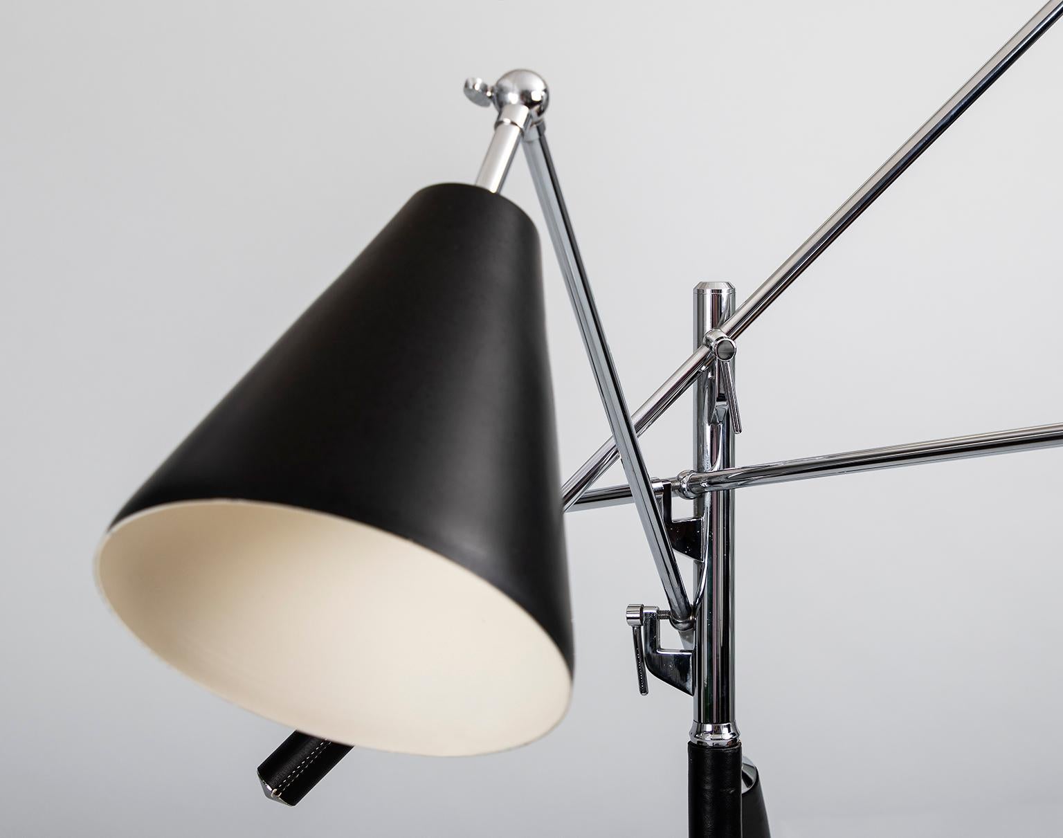 Mid-Century Modern Triennale Floor Lamp in the Style of Angelo Lelii for Arredoluce, Italy 1950's