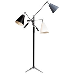 Triennale Floor Lamp in the Style of Angelo Lelii for Arredoluce, Italy 1950's
