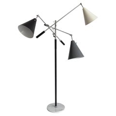 Vintage Triennale Floor Lamp Tri-Color, Chrome and Marble 