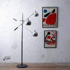 Triennale Orbiter Chrome Floor Lamp by Robert Sonneman, c.1970